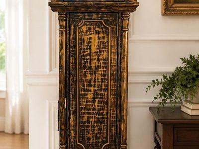 Unique Hand-Painted Grandfather Clock Cabinet – 85” Tall