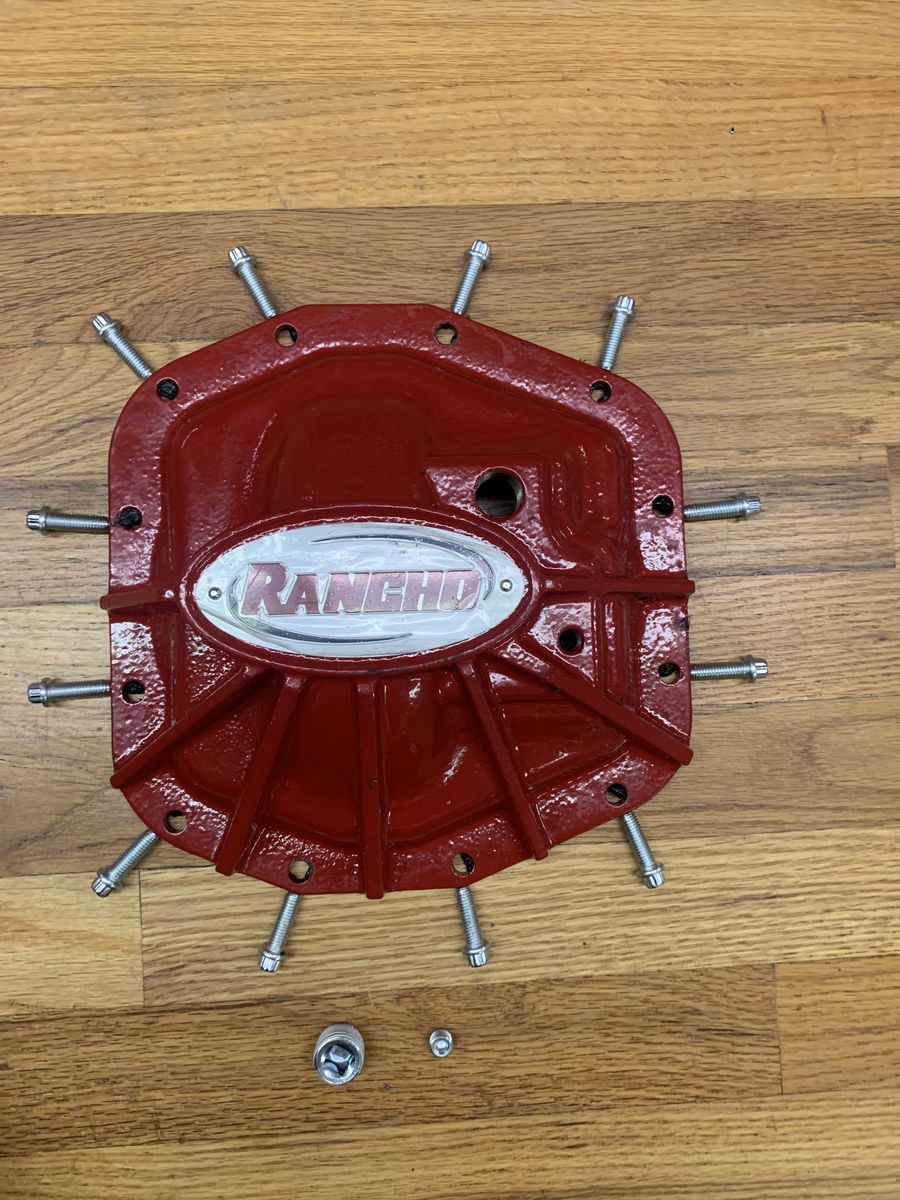 Rancho Differential Cover JL Jeep Wrangler Rubicion and JT Jeep Gladiator Dana 44 Front Differential Cover JT/JL RS62119
