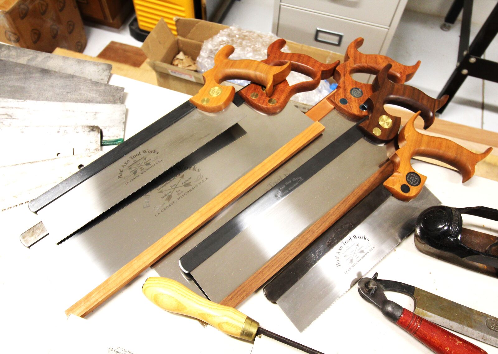 Selling Off Large Collection of New & Vintage Hand Saws Bad Axe Wenzloff Disston Garlick Simmons