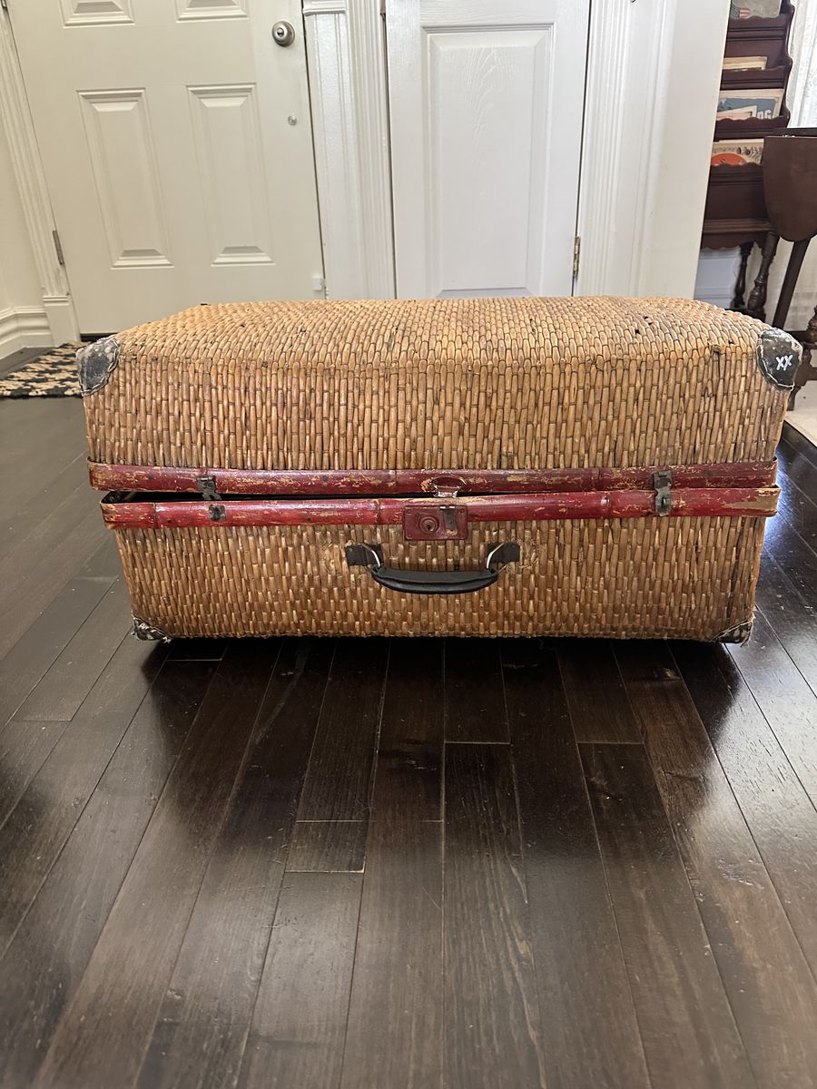 Rare Asian Antique Trunk Storage Basket