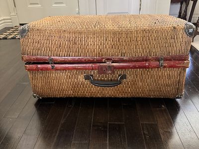 Rare Asian Antique Trunk Storage Basket