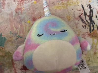 Squishmallows Narwhal Mini Plush, Pastel Tie-Dye