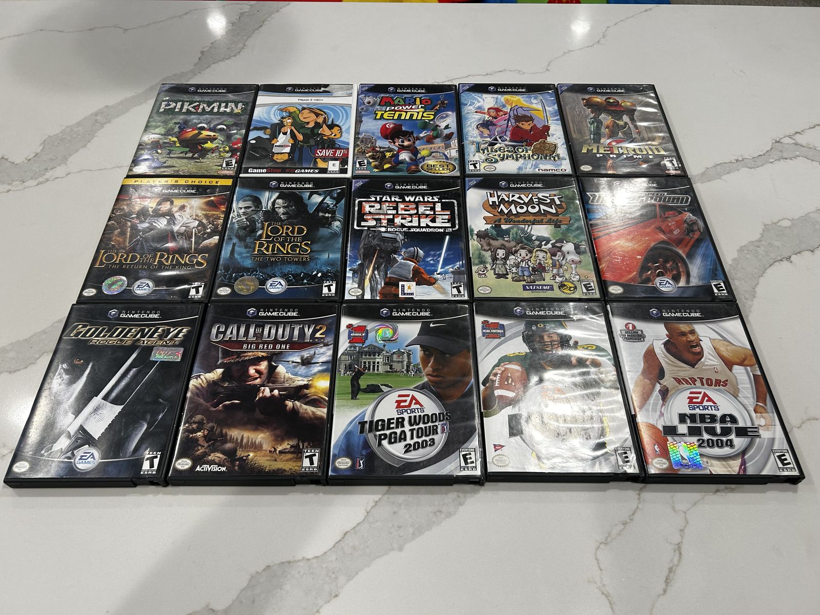 15 Nintendo GameCube Games – Pikmin 1 & 2, Mario Power Tennis, Metroid Prime, Tales of Symphonia