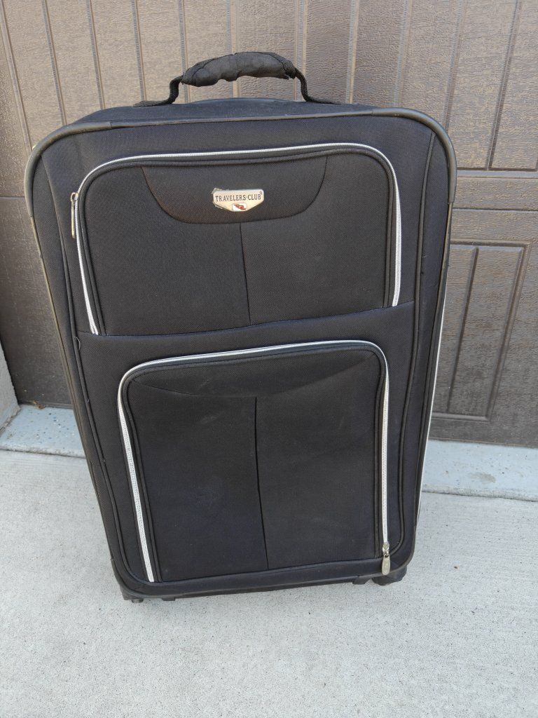 Travelers Club Softside Wheeled Suitcase Luggage Black