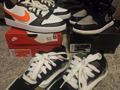 Nike Air Jordan 1 Mid, Nike Court Borough Low 2, and Vans Ward Low - Boys' Shoes (3Y, 4Y & 6.5Y)