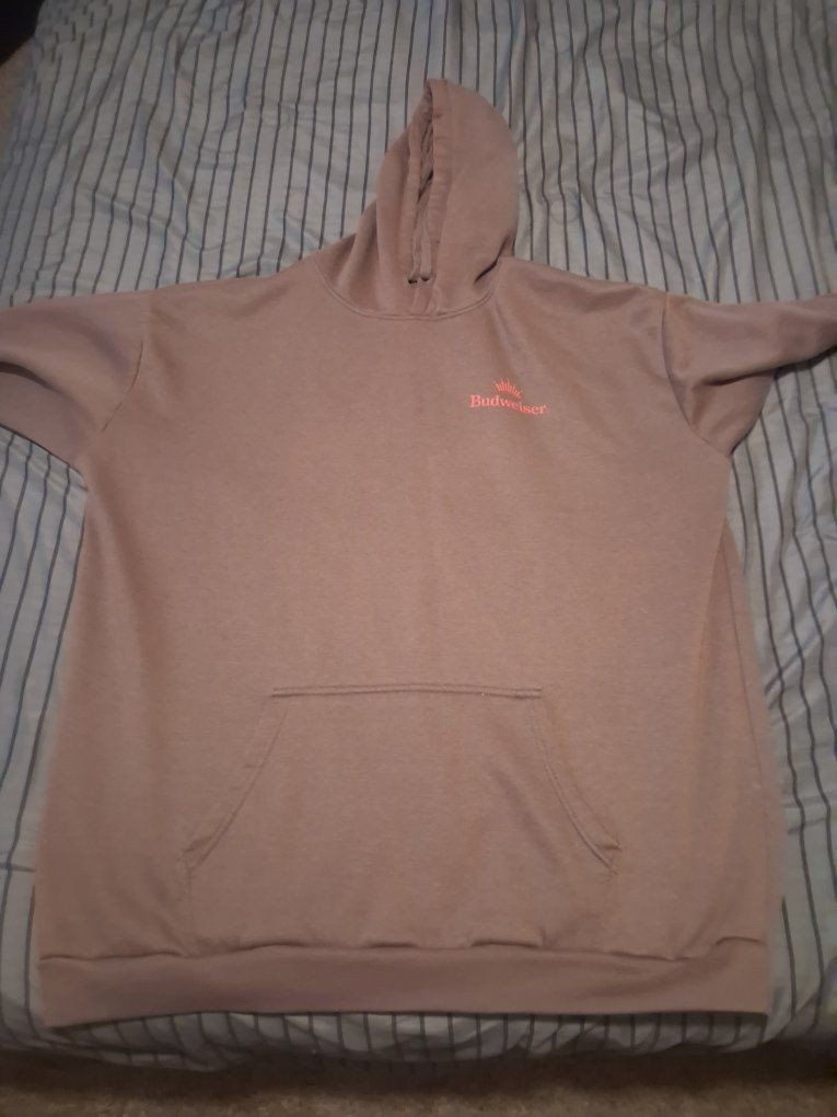 Budweiser Crown Logo brown Hoodie Sweatshirt Size 2x