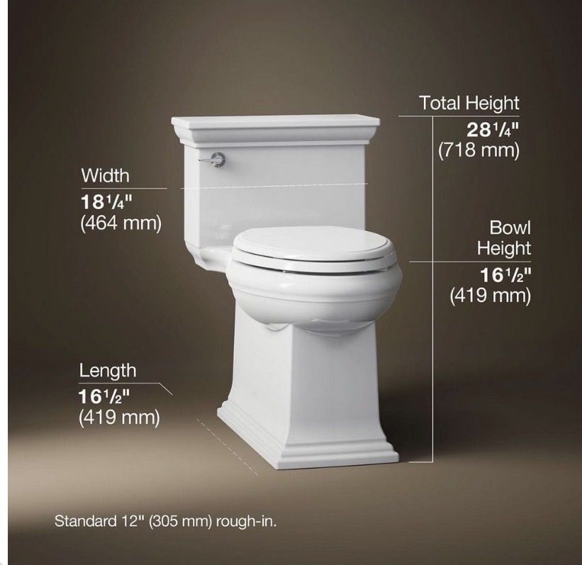 Kohler 1 piece toilet