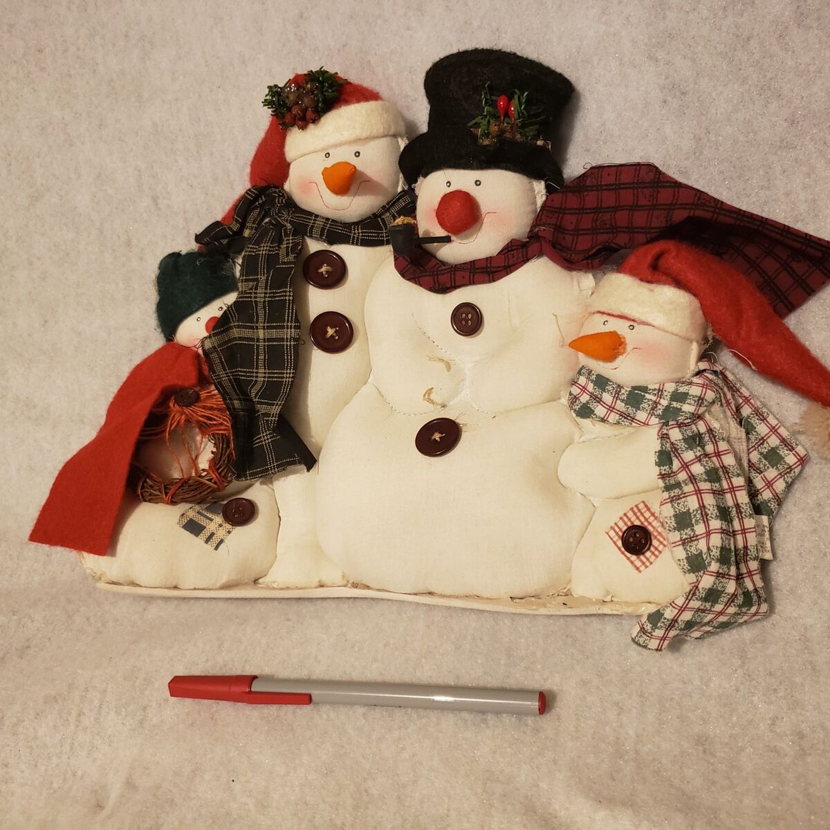 snow man family decoration