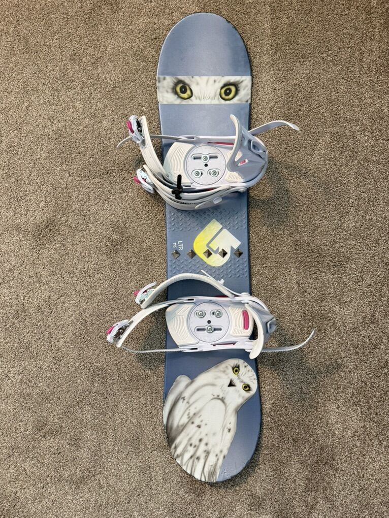 115Cm Kids LTR Burton Custom Painted W/Bindings