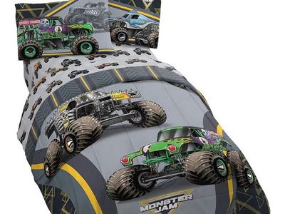 Brand New Monster Jam Twin Bedding