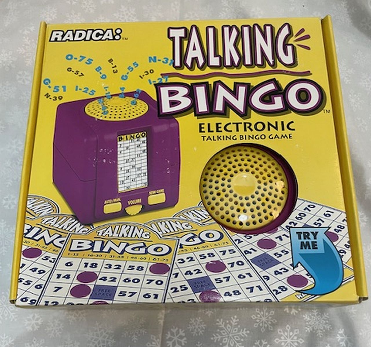 Radica Talking Electronic Bingo Game - Model 1111GBBA - New, Sealed Complete Vintage (1995)
