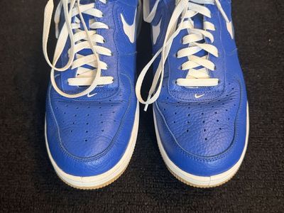 Nike Air Force 1 Low Blue EVO White / Team Royal / Aquarius Blue Leather Sneakers Size 11.5