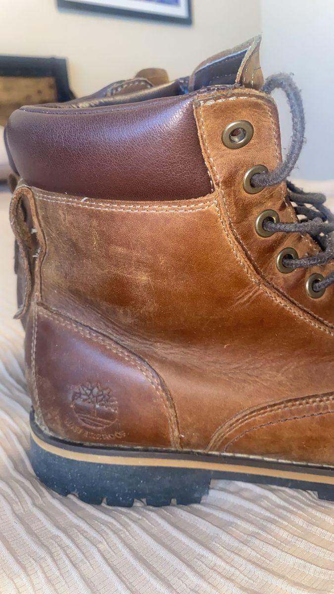 Timberland Men's Brown Leather Lace-Up Boots - Size 11