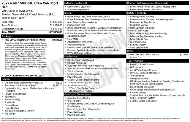 2027 Ram 1500 RHO