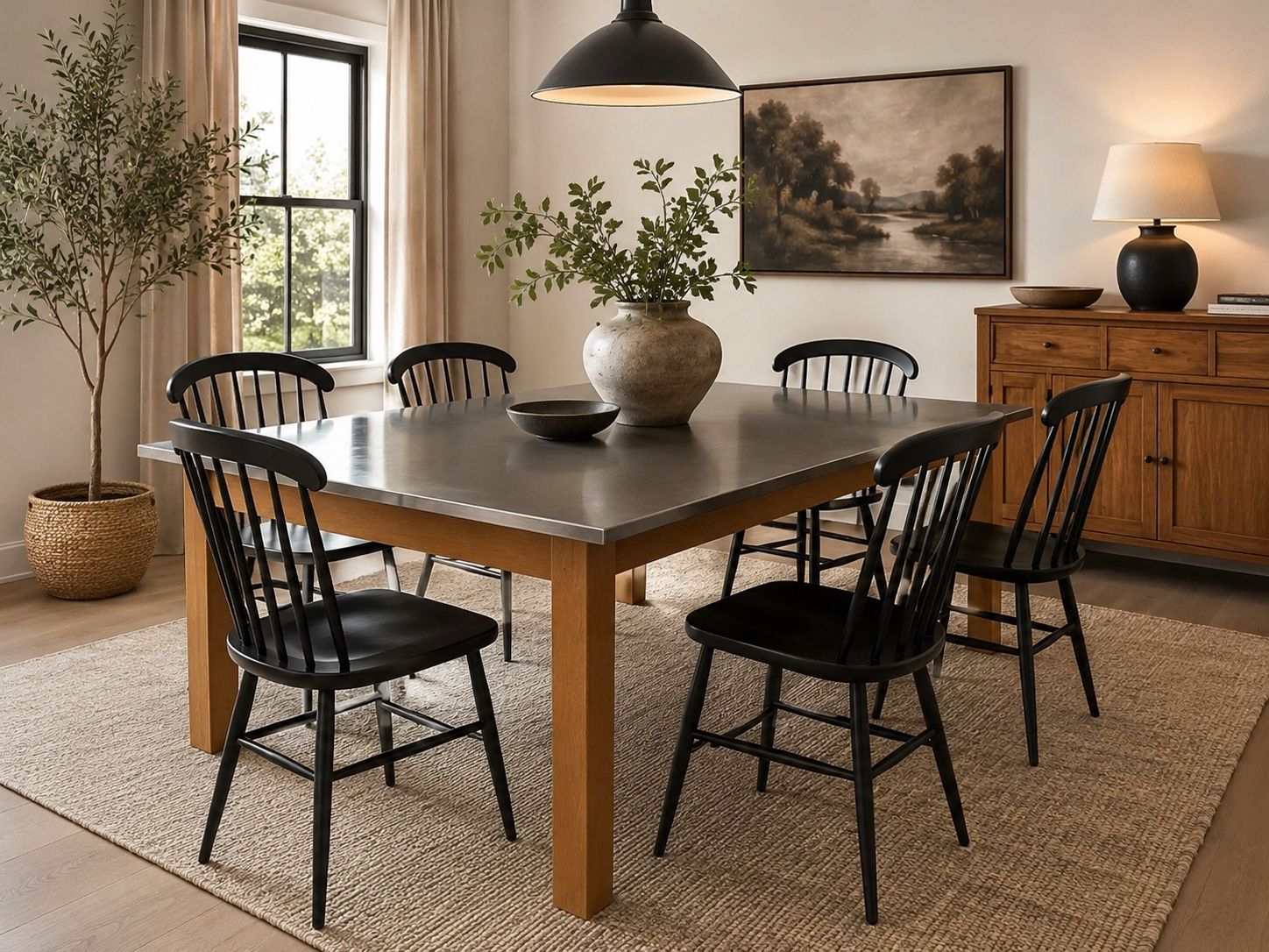 Pottery Barn Made in Italy Metal-Top Dining Table – Rare