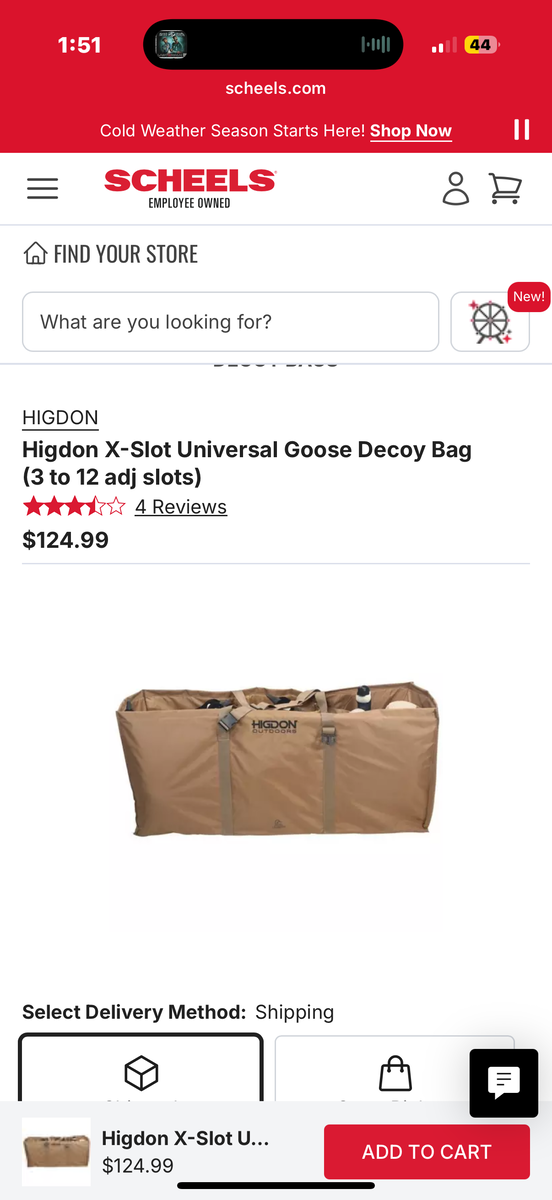 Higdon x slot goose decoy bags