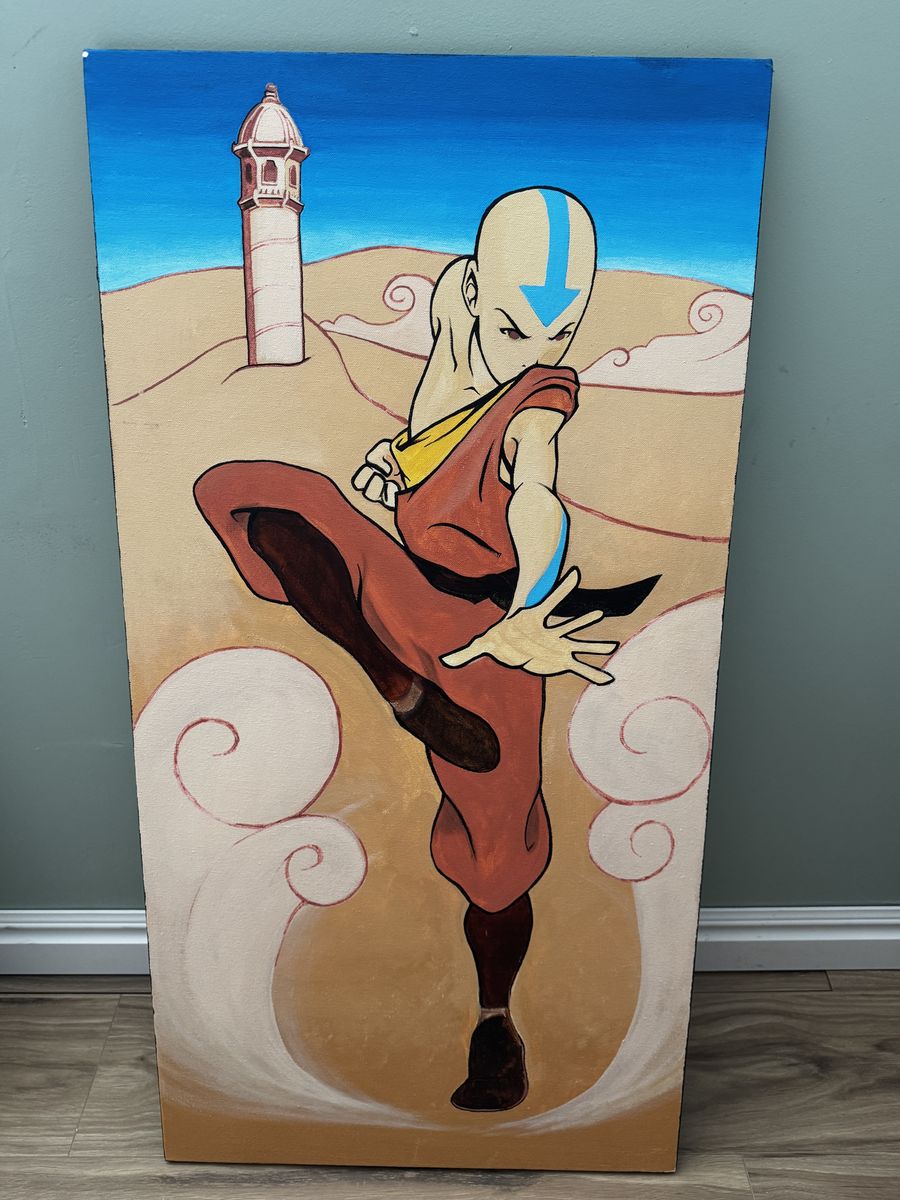 Large Avatar Aang Painting