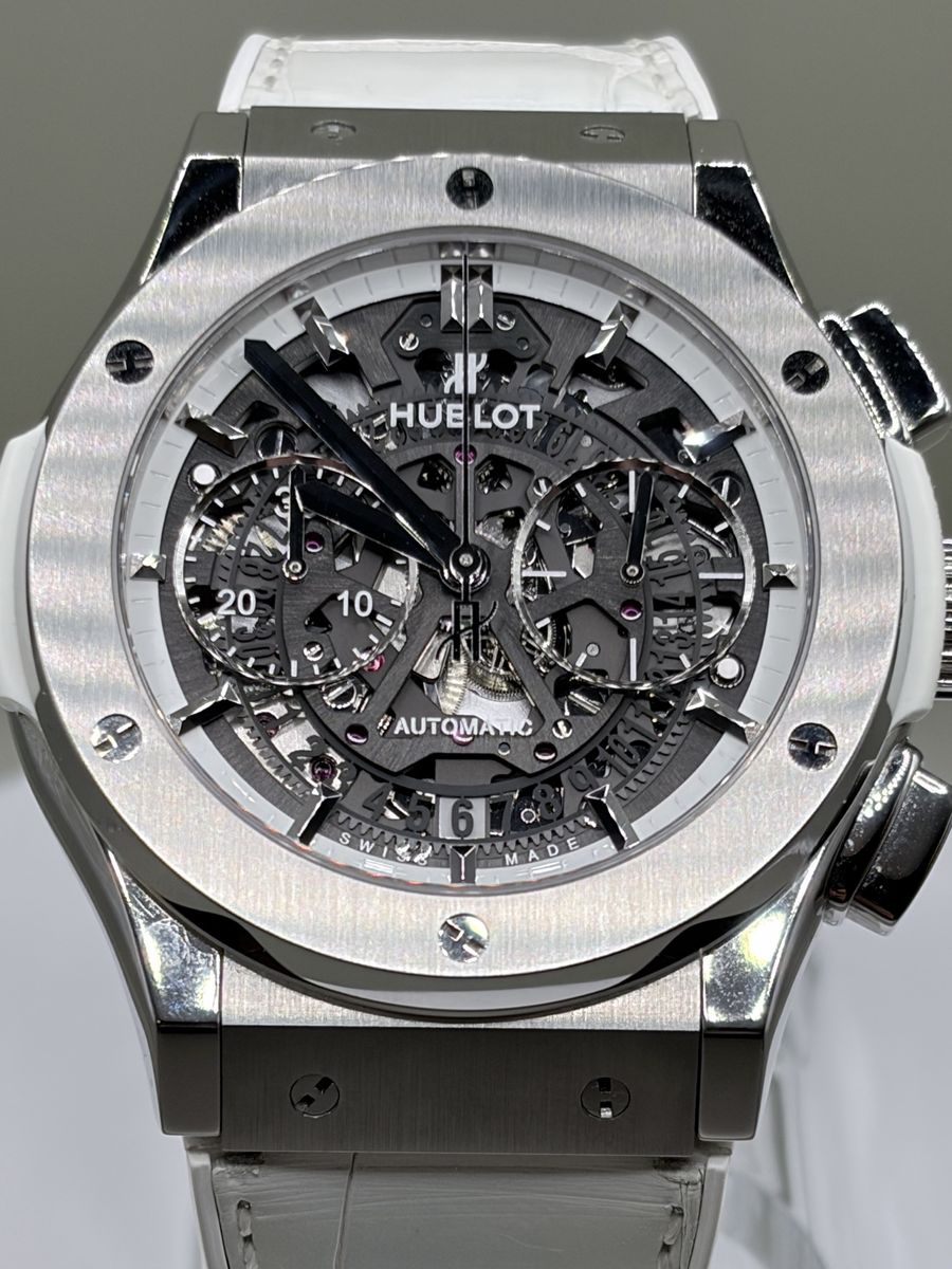 Hublot Classic Fusion Aerofusion Chronograph Titanium "All White" Luxury Watch– 45mm Reference: 525.NE.0127.LR