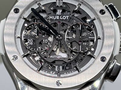 Hublot Classic Fusion Aerofusion Chronograph Titanium "All White" Luxury Watch– 45mm Reference: 525.NE.0127.LR