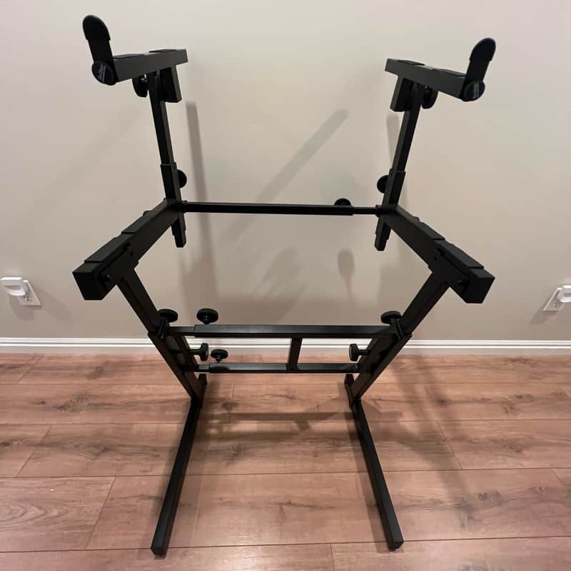On-Stage KS7365-EJ Pro Heavy-Duty Folding-Z Dual Tier Keyboard Stand
