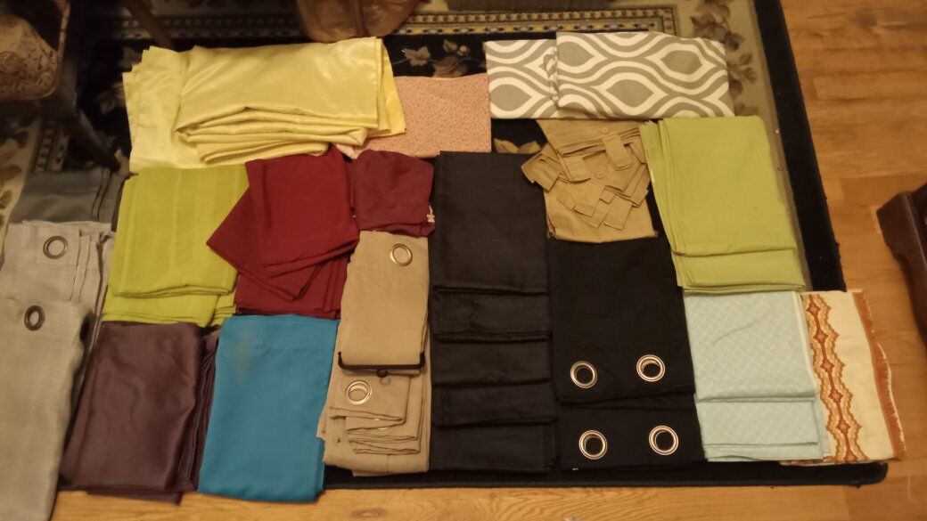 A Bunch of Window Curtains Plain & Decorative