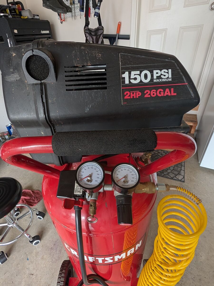 Craftsman portable air compressor - Model 919.167280 - 26gal, 2hp, 150psi