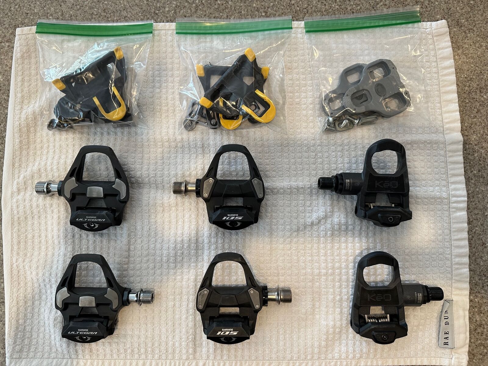 Road cycling pedals - Shimano and Look