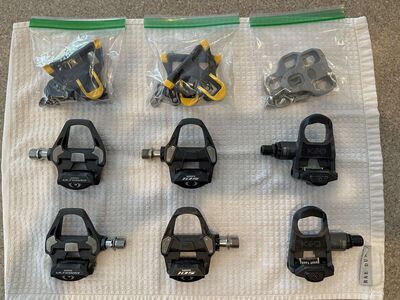 Road cycling pedals - Shimano and Look