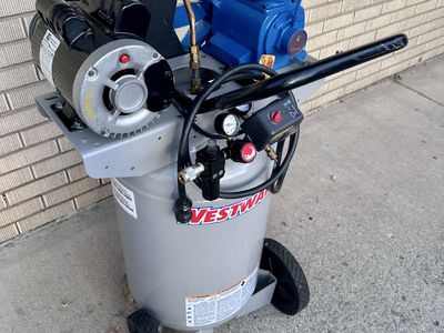 WESTWARD Air Compressor Portable 2.25HP 120V 20 Gallon Tank with Wheels