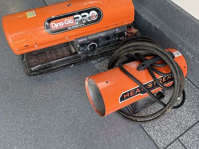 $110 for both. Dyna-Glo Pro 80k BTU & Heat Stream Portable Torpedo Forced Air Heaters