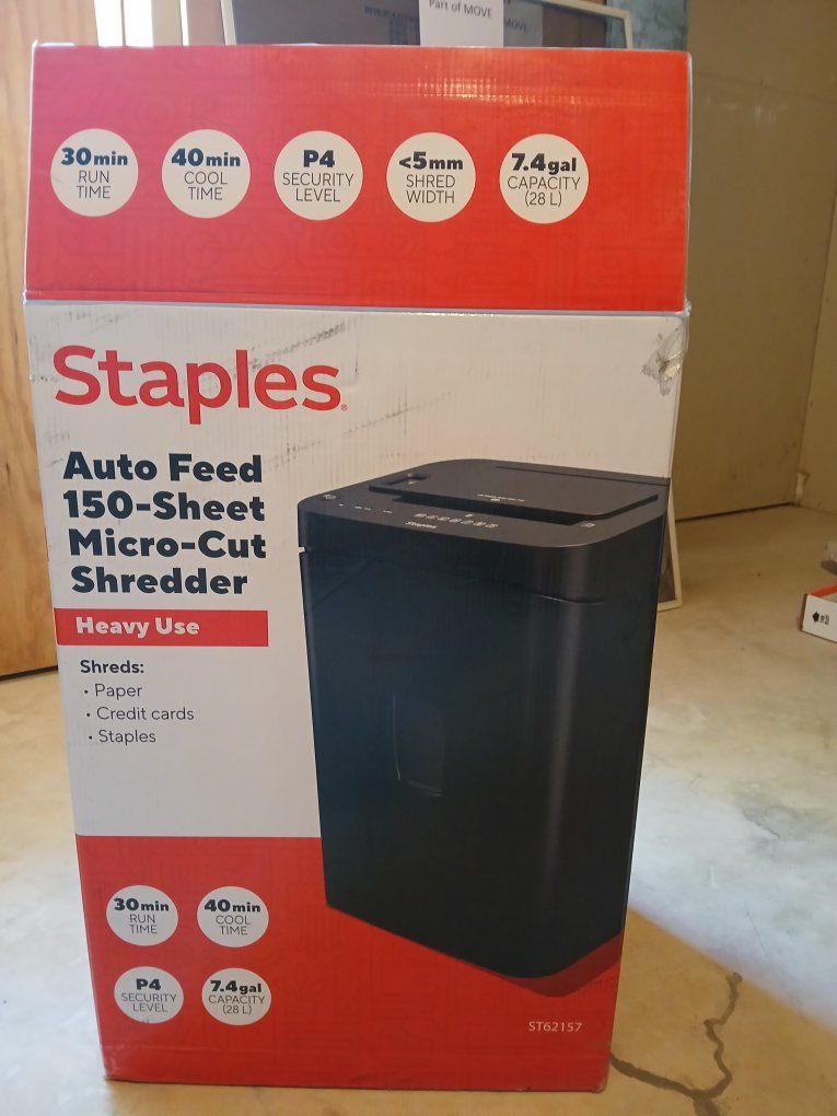 Shredder 150 sheet auto feed crosscut