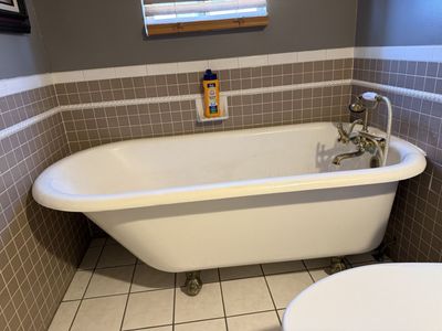 Cast iron antique claw foot tub