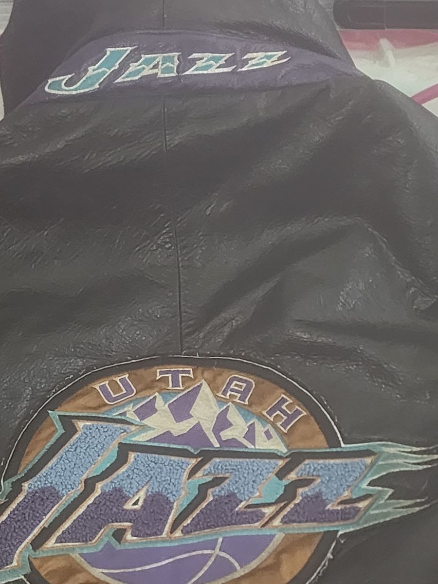 Vintage Utah Jazz Leather Jacket