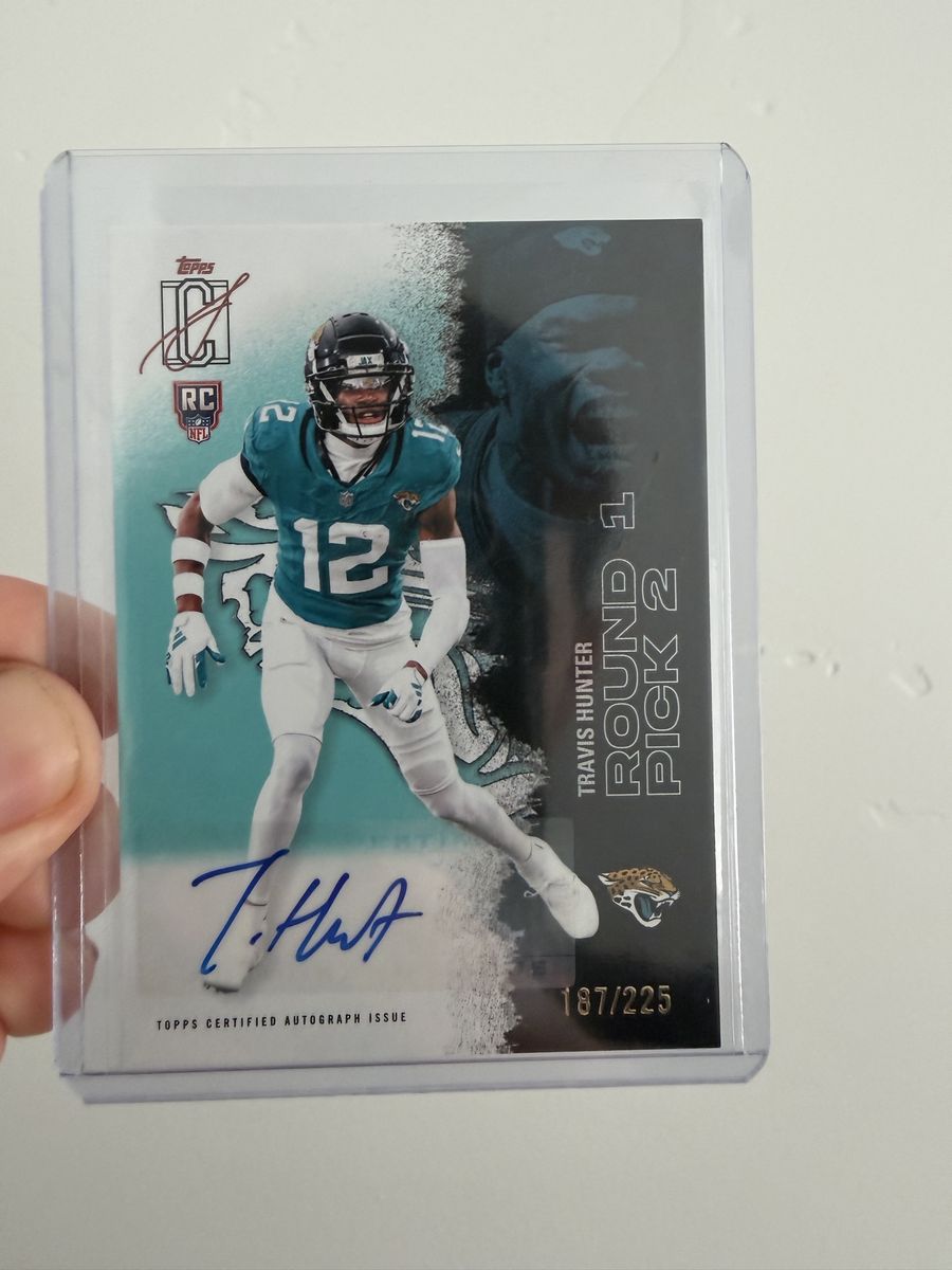 Topps signature class Travis Hunter 2025 RC Rookie Autograph 187/225 Jacksonville Jaguars WR/CB #224