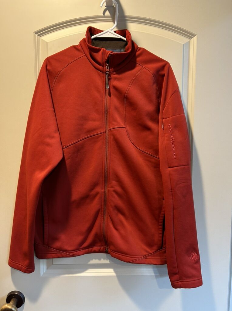 Salomon Burnt Orange Polar Tech Zip Jacket Large