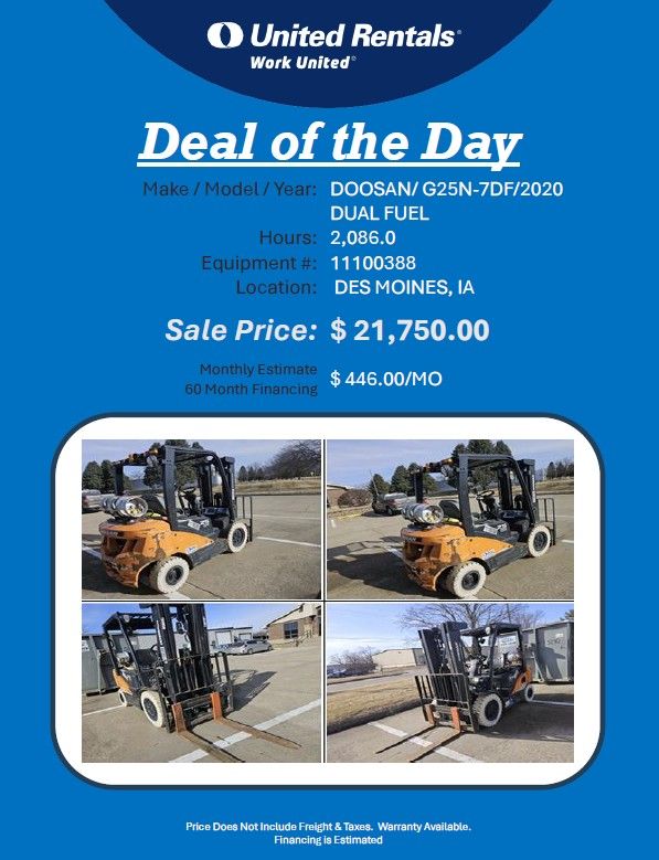 Doosan 5000lb forklift 2020