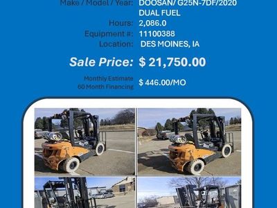 Doosan 5000lb forklift 2020