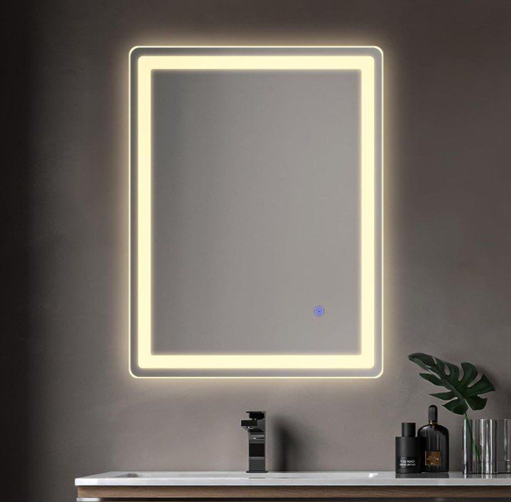 KOSTA
LED Bathroom Mirror Rectangle 24x32 Luxury Warm Light Vanity Premium Dimmable Touch Button Mod