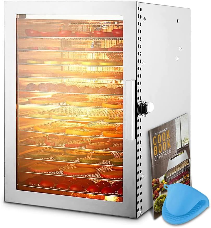 COLZER Food-Dehydrator, Stainless Steel Trays, 800W