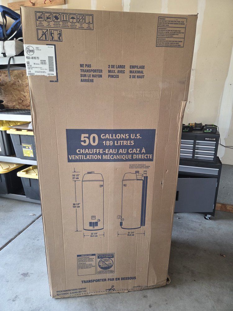 Rheem 50 gallon gas water heater
