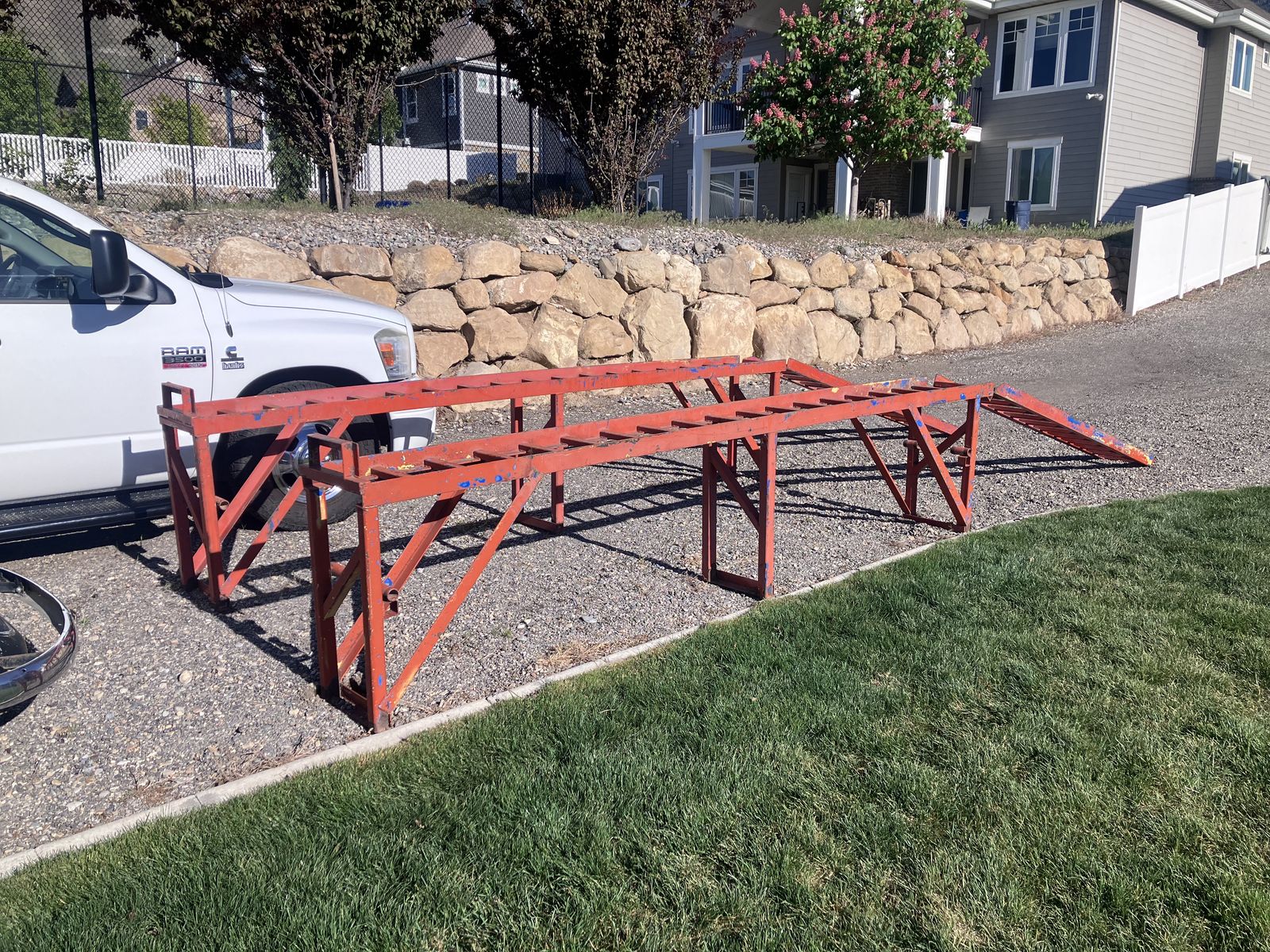 Auto display stand and ramps.