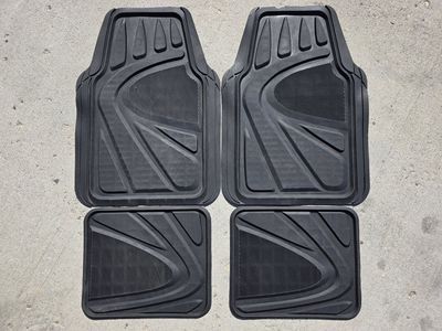 Floor Mats Set Universal Black Rubber