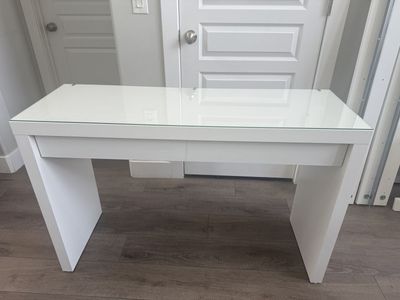Ikea Malm Dressing Table Vanity White 47 1/4" X 16 1/8"