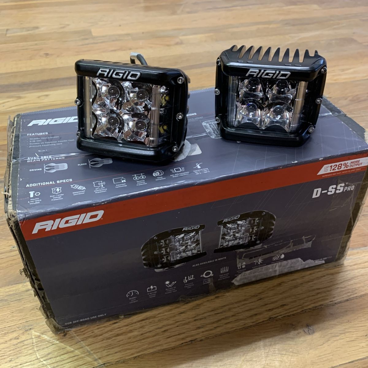 Rigid Industries D-SS Side Shooter Pro LED Light White Driving Rigid 262313 Overland Toyota Tacoma 4Runner JK Jeep JL JT