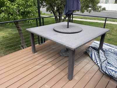 Large square patio table