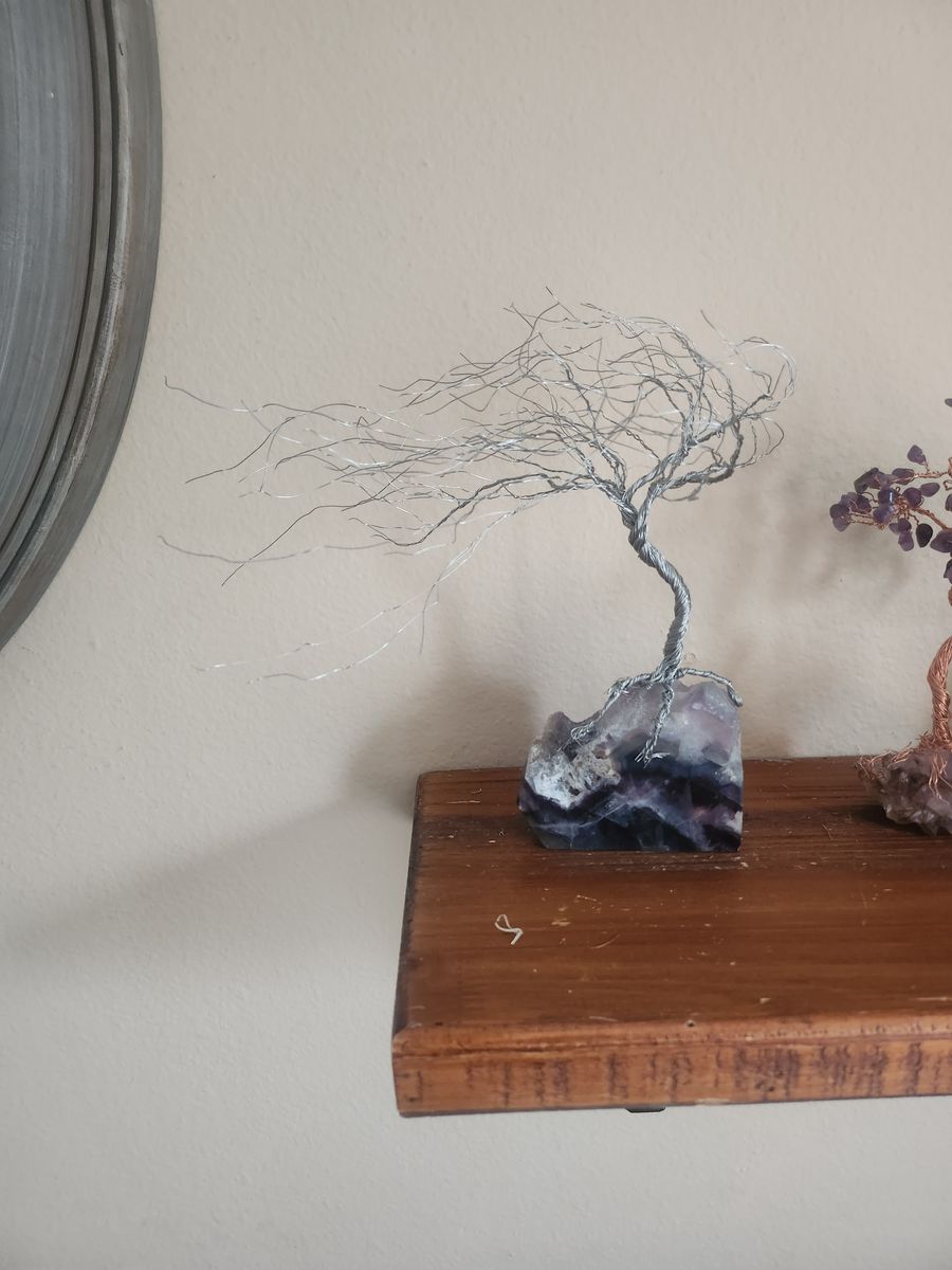 Wire windblown tree natural stone
