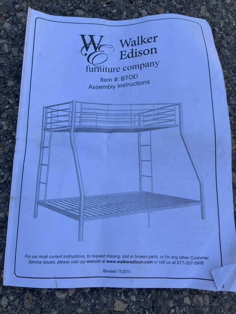 White, Metal Frame Bunk Bed