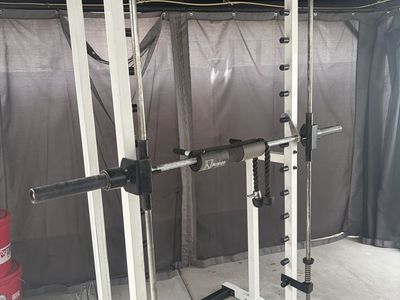 Smith Machine and Power Rack with Pulley System