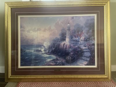 Thomas Kinkade "Seaside Memories III" Limited Edition Lithograph, 50.5"W x 38.5"H Framed
