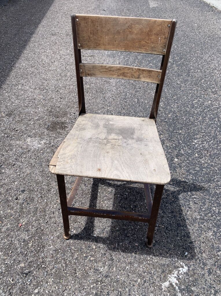1930's Uhl Art Steel Child Industrial School Chair